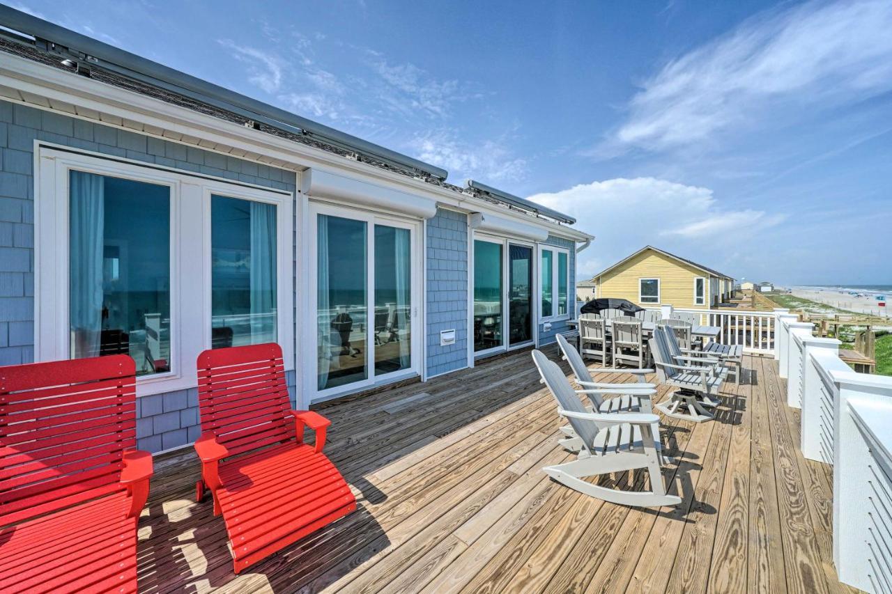 Beachfront Oasis With 2 Large Decks, Bbq And Views! Topsail Beach Eksteriør bilde