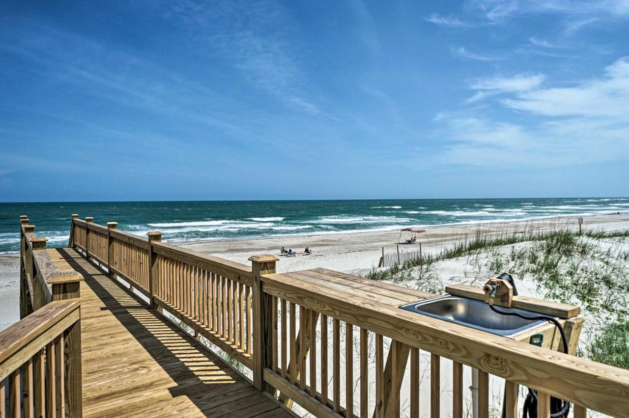 Beachfront Oasis With 2 Large Decks, Bbq And Views! Topsail Beach Eksteriør bilde